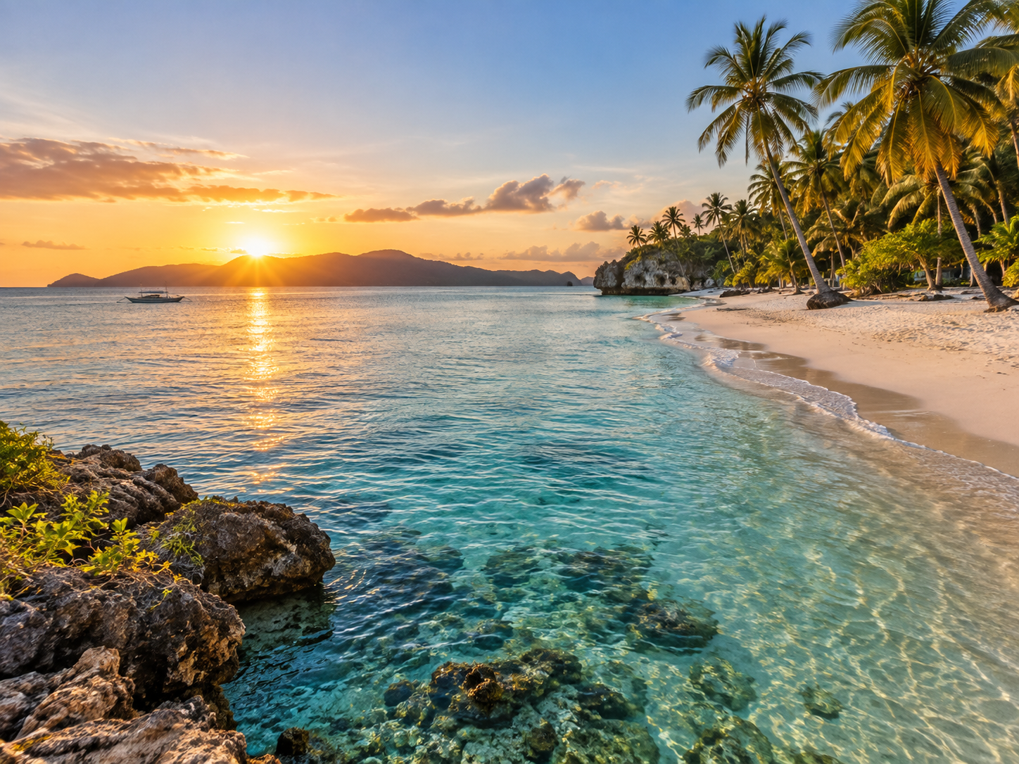 Tropical coast in Cebu, Philippines